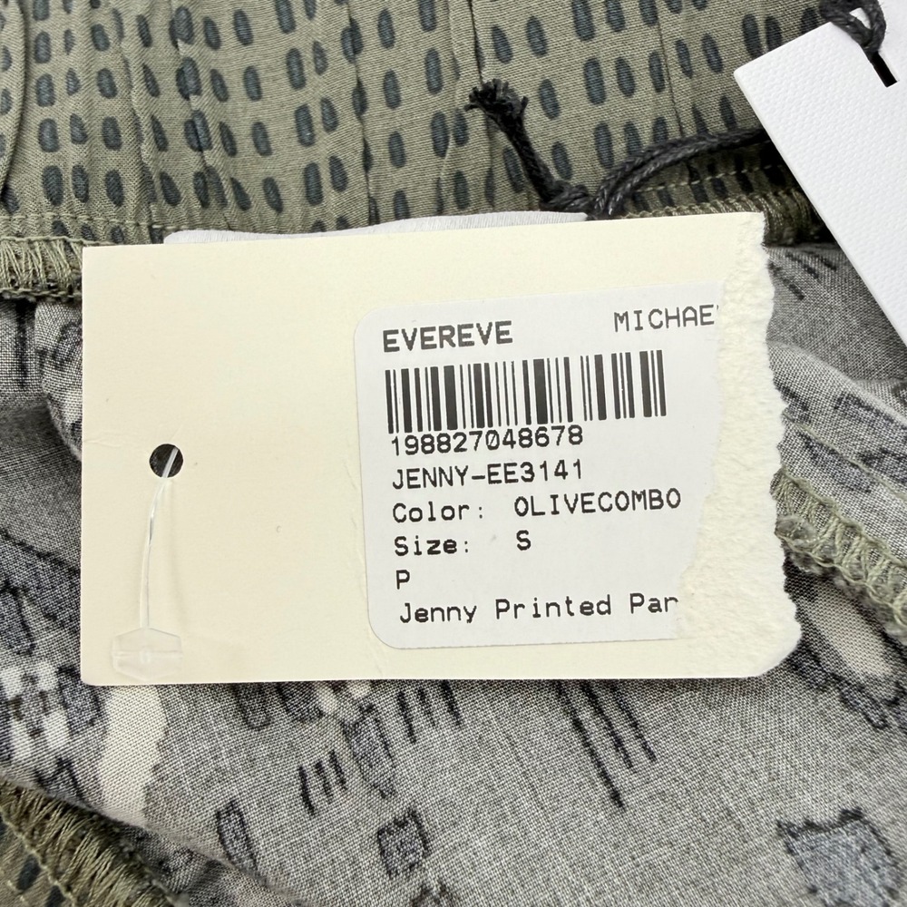 Michael Stars Jenny Printed Pants Wide Leg Rayon S Boho Lagenlook Resort Coastal - Picture 6 of 9